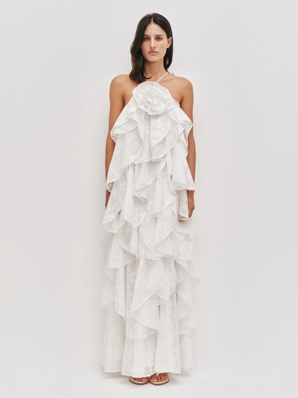 Aje Merritt Embroidered Gown Dress Original Price $1099 Usd Size Au8/Us 4